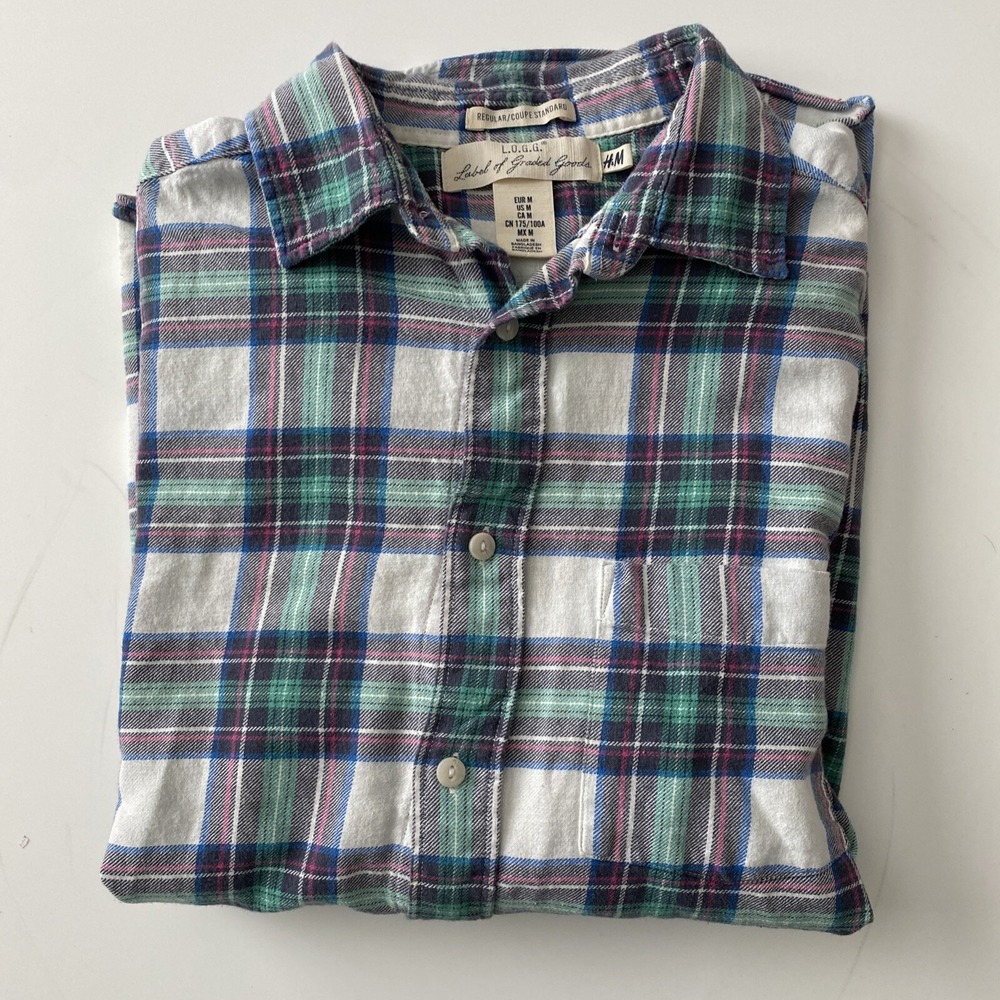 H&M LOGG Long Sleeve Shirt Flannel Size M            (HM-2)